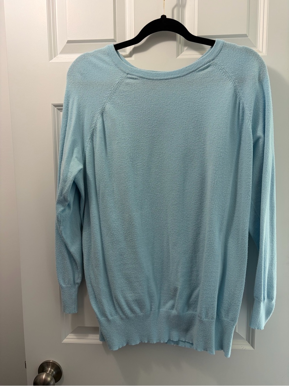 Torrid Light Blue Soft  Ribbed Crewneck Sweater